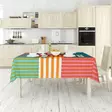Pöytäliina, monivärinen, 140 x 220 cm, kestävä, helppohoitoinen - Pöytäliinat ja tabletit - 8684283796366 - 3