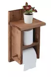 Puinen WC-paperiteline - Luonnollinen Väri, Kestävä ja Tyylikäs, Korkeus 35 cm, Leveys 19 cm, Syvyys 8 cm - Kylpyhuonetarvikkeet - 8684282607786 - 5