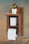 Puinen WC-paperiteline - Luonnollinen Väri, Kestävä ja Tyylikäs, Korkeus 35 cm, Leveys 19 cm, Syvyys 8 cm - Kylpyhuonetarvikkeet - 8684282607786 - 2