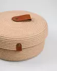 Puuvillakorisetti (3 osaa), beige, 15 x 15 x 7 cm, 20 x 20 x 9 cm, 25 x 25 x 11 cm, käsintehty, monikäyttöinen, tyylikäs - Säilytyslaatikot ja korit - 8683742916956 - 4