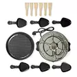 Raclette / Gourmet-setti | 6 henkilöä | 800 W | Ø 29 cm | Tarttumaton pinnoite - Keittiön erikoiskoneet ja grillit - 8711902090076 - 75