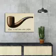 René Magritte Monivärinen Seinäkoriste: 100% Mokkanahkainen 45x70 cm Taulu Puisella 3 cm Kehyksellä - Taulut ja kehykset - 8681875399516 - 3