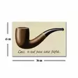 René Magritte Monivärinen Seinäkoriste: 100% Mokkanahkainen 45x70 cm Taulu Puisella 3 cm Kehyksellä - Taulut ja kehykset - 8681875399516 - 5
