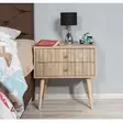 Rustic Yöpöytä Sonoma Oak - 100% Melamiinipinnoitettu, 2 Vetolaatikkoa, Sarviapilajalat, UV-suojattu, 60x61x40 cm - Yöpöydät - 8681875340846 - 3