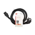 Sähköjohto | Suko Uros | IEC-320-C13 | Kulma | Suora | Niklattu | 2.00 m | Pyöreä | PVC | Musta | Label - Virtakaapelit ja liittimet - 5412810425006 - 66