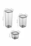 Säilytyslaatikko sarja (24 osaa), antrasiitti, 10 x 10 x 24,5 cm, BPA-vapaa, kestävä - Muovilaatikot ja säilytyslaatikot - 8683342477406 - 4