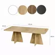 Sapphire Oak - sohvapöytä, 100% Melamiinipinnoitettu Lastulevy, 18 mm, 120x40x60 cm, Tyylikäs ja Kestävä - Sohvapöydät - 8684282523826 - 1