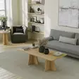 Sapphire Oak - sohvapöytä, 100% Melamiinipinnoitettu Lastulevy, 18 mm, 120x40x60 cm, Tyylikäs ja Kestävä - Sohvapöydät - 8684282523826 - 3
