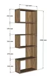 Sapphire Oak Kirjahylly - Moderni ja Tyylikäs Säilytysratkaisu, 100% Melamiinipinnoitettu, 51,8x150 cm, Useita Hyllyjä - Kirjahyllyt - 8682870717046 - 1