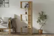 Sapphire Oak Kirjahylly - Moderni ja Tyylikäs Säilytysratkaisu, 100% Melamiinipinnoitettu, 51,8x150 cm, Useita Hyllyjä - Kirjahyllyt - 8682870717046 - 2