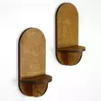 Seinähylly, 100% vaneria, pähkinä, 8 mm, 13x26x9 cm (2 kpl), helppo asennus, kestävä ja tyylikäs säilytysratkaisu - - 19-19-8684282095736 - 1
