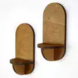 Seinähylly, 100% vaneria, pähkinä, 8 mm, 13x26x9 cm (2 kpl), helppo asennus, kestävä ja tyylikäs säilytysratkaisu - - 19-19-8684282095736 - 4