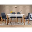 Skandinaavinen Ruokapöytä - Atlantic Pine White - 120x77x75 cm - 100% Melamiinipinnoitettu - Puujalat - 2 Pakkausta - Ruokapöydät - 8683342722186 - 2