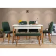 Skandinaavinen Ruokapöytä - Atlantic Pine White - 120x77x75 cm - 100% Melamiinipinnoitettu - Puujalat - 2 Pakkausta - Ruokapöydät - 8683342722186 - 3