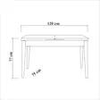 Skandinaavinen Ruokapöytä - Atlantic Pine White - 120x77x75 cm - 100% Melamiinipinnoitettu - Puujalat - 2 Pakkausta - Ruokapöydät - 8683342722186 - 4