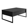 Sohvapöytä, Anthracite Black, 100% Melamiinipinnoitettu Lastulevy, 18 mm, Metallijalat, 90x60x40 cm, 1 Paketti - Sohvapöydät - 8683743791156 - 1