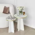 Sohvapöytäsarja - Kultavalkoinen - 100% Melamiinipinnoitettu Lastulevy - 18 mm - 40x50x40 cm & 30x45x30 cm - Sohvapöydät - 8684282402596 - 5
