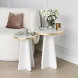 Sohvapöytäsarja - Kultavalkoinen - 100% Melamiinipinnoitettu Lastulevy - 18 mm - 40x50x40 cm & 30x45x30 cm - Sohvapöydät - 8684282402596 - 6