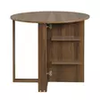 Taittopöytä - 100% Melamiinipinnoitettu Lastulevy, Pähkinä, 18mm, Laajennettava, 90x77x45cm, Yksi Paketti - Pöydät - 8681875178906 - 1