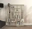 Travertiini Kirjahylly - Tyylikäs ja Kestävä Säilytysratkaisu, 100% Melamiinipinnoitettu, 124,8x149,4x22 cm - Kirjahyllyt - 8684283018246 - 2