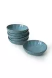 Turkoosi Appetizer-kulhosetti 6 kpl - 100% Keraaminen Kivitavara, Antibakteerinen, Mikroaaltouuni- ja Astianpesukoneenkestävä - Tarjoiluastiat - 8684283059416 - 6