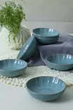 Turkoosi Appetizer-kulhosetti 6 kpl - 100% Keraaminen Kivitavara, Antibakteerinen, Mikroaaltouuni- ja Astianpesukoneenkestävä - Tarjoiluastiat - 8684283059416 - 2