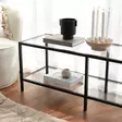 TV-taso, 100% karkaistu lasi, 4 mm, 100% metallirunko, leveys 130 cm, korkeus 45 cm, syvyys 40 cm, mattamusta - TV-tasot - 8682870660496 - 6