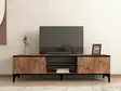 TV-taso Atlantic Pine Black, 100% melamiinipinnoitettu lastulevy, 180x49,6x40 cm, 18 mm, 15 cm muovijalat - TV-tasot - 8684282345626 - 4