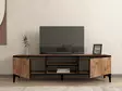 TV-taso Atlantic Pine Black, 100% melamiinipinnoitettu lastulevy, 180x49,6x40 cm, 18 mm, 15 cm muovijalat - TV-tasot - 8684282345626 - 3