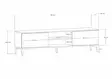 TV-taso Atlantic Pine Black, 100% melamiinipinnoitettu lastulevy, 180x49,6x40 cm, 18 mm, 15 cm muovijalat - TV-tasot - 8684282345626 - 6