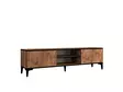 TV-taso Atlantic Pine Black, 100% melamiinipinnoitettu lastulevy, 180x49,6x40 cm, 18 mm, 15 cm muovijalat - TV-tasot - 8684282345626 - 1