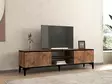 TV-taso Atlantic Pine Black, 100% melamiinipinnoitettu lastulevy, 180x49,6x40 cm, 18 mm, 15 cm muovijalat - TV-tasot - 8684282345626 - 2