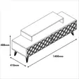 TV-taso, Huonekalut, Pähkinä Valkoinen, 100% Melamiinipinnoitettu Lastulevy, 18 mm, 4 mm CNC, Muovijalat, 140x48,8x41,8 cm - TV-tasot - 8681875184426 - 5