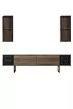 TV-taso, musta pähkinäpuu, 180 cm leveä, kestävä, moderni design - TV-tasot - 8683742126126 - 7