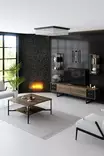TV-taso, musta pähkinäpuu, 180 cm leveä, kestävä, moderni design - TV-tasot - 8683742126126 - 6