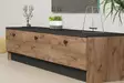 TV-taso, Musta Safiiritammi, 160x35x35 cm, 100% Melamiinipinnoitettu Lastulevy, Useita Hyllyjä, Lisäsäilytystilaa - TV-tasot - 8681875683356 - 5