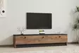 TV-taso, Musta Safiiritammi, 160x35x35 cm, 100% Melamiinipinnoitettu Lastulevy, Useita Hyllyjä, Lisäsäilytystilaa - TV-tasot - 8681875683356 - 2