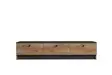 TV-taso, Musta Safiiritammi, 160x35x35 cm, 100% Melamiinipinnoitettu Lastulevy, Useita Hyllyjä, Lisäsäilytystilaa - TV-tasot - 8681875683356 - 6