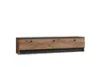 TV-taso, Musta Safiiritammi, 160x35x35 cm, 100% Melamiinipinnoitettu Lastulevy, Useita Hyllyjä, Lisäsäilytystilaa - TV-tasot - 8681875683356 - 1