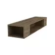 TV-taso, Pähkinä, 100% Melamiinipinnoitettu Lastulevy, 135x23x35,2 cm, Useita Hyllyjä, Kiinnitettävissä Seinäkiinnitys - TV-tasot - 8681875921656 - 5