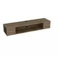 TV-taso, Pähkinä, 100% Melamiinipinnoitettu Lastulevy, 135x23x35,2 cm, Useita Hyllyjä, Kiinnitettävissä Seinäkiinnitys - TV-tasot - 8681875921656 - 1