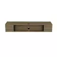 TV-taso, Pähkinä, 100% Melamiinipinnoitettu Lastulevy, 135x23x35,2 cm, Useita Hyllyjä, Kiinnitettävissä Seinäkiinnitys - TV-tasot - 8681875921656 - 6