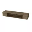 TV-taso, Pähkinä, 100% Melamiinipinnoitettu Lastulevy, 135x23x35,2 cm, Useita Hyllyjä, Kiinnitettävissä Seinäkiinnitys - TV-tasot - 8681875921656 - 4