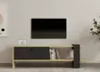 TV-taso, skandinaavinen muotoilu, anthracite-tammi, 100% melamiinipinnoitettu, 120x36,8x25 cm, kestävä ja tyylikäs - TV-tasot - 8683342740296 - 3