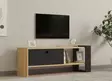 TV-taso, skandinaavinen muotoilu, anthracite-tammi, 100% melamiinipinnoitettu, 120x36,8x25 cm, kestävä ja tyylikäs - TV-tasot - 8683342740296 - 2