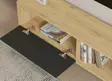 TV-taso, skandinaavinen muotoilu, anthracite-tammi, 100% melamiinipinnoitettu, 120x36,8x25 cm, kestävä ja tyylikäs - TV-tasot - 8683342740296 - 4
