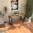 Työpöytä Musta Atlantin Mänty 152x77x55 cm - 100% Melamiinipinnoitettu Lastulevy, 100% Metallirunko ja Jalat - Työpöydät - 8684283742226 - 2