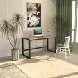 Työpöytä Musta Atlantin Mänty 152x77x55 cm - 100% Melamiinipinnoitettu Lastulevy, 100% Metallirunko ja Jalat - Työpöydät - 8684283742226 - 1