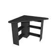 Tyylikäs Anthracite Opiskelupöytä - 100% Melamiinipinnoitettu, 18 mm Paksuus, Useita Hyllyjä, Seinään Kiinnitettävä - Työpöydät - 8682870728486 - 5