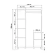 Tyylikäs Atlantic Pine -vaatekaappi: 120x189x48 cm, 100% melamiinipinnoitettu, lisäsäilytystilaa, seinäkiinnitysmahdollisuus - Vaatekaapit - 8683743421916 - 4